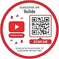 SCAN ME | YouTube QR Code Stickers | Ready to Be Activated Instantly with Your YouTube URL for Viewers to Subscribe | Pack of (3)