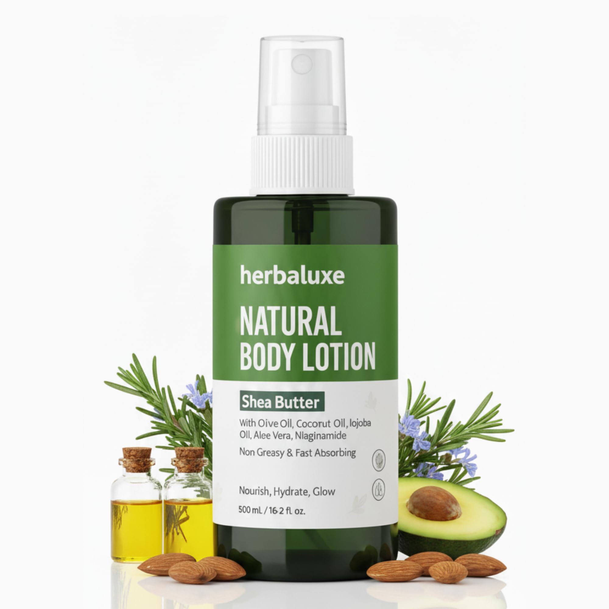 Herbaluxe Natural Hair Growth Oil 100ml – Argan & Castor Oil Blend for Stronger, Thicker Hair – Nourishes Scalp, Reduces Hair Fall & Supports Healthy Growth