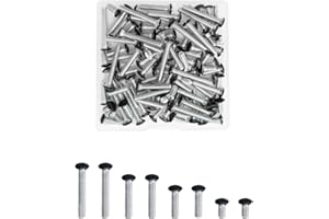 QHAJRYYC 100 Pcs Wall Plate Screws, Outlet Plate Screw, 4 Length, 3/8", 1/2", 3/4", 1 inch, 6-32 Thread, Outlet Screws (Black)