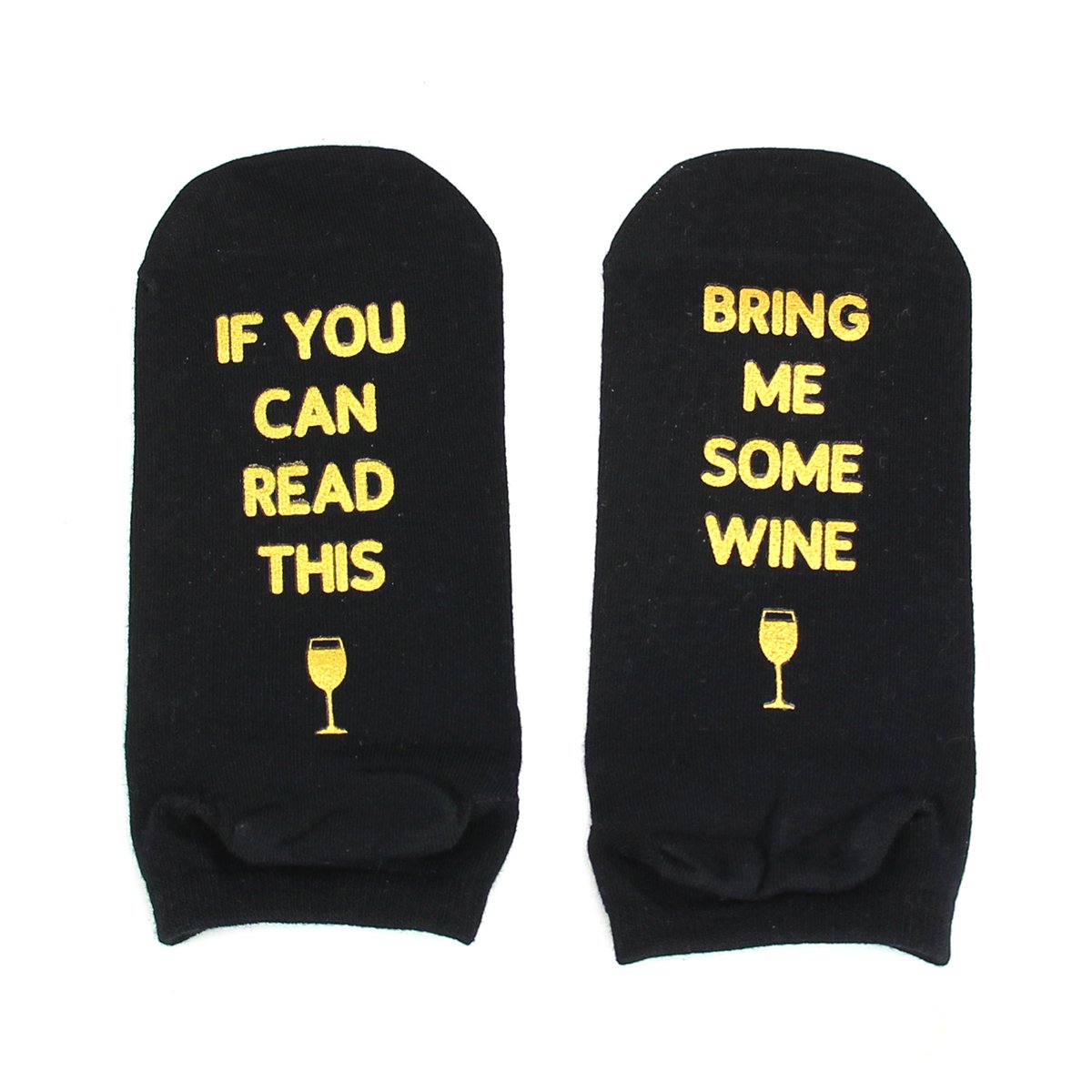 If You Can Read This Bring Me Some Wine Novelty Cotton Socks 2 Pairs Gift Idea for Wine Lovers, Birthdays, White Elephant, Wife, Husband or Best Friend Wine Socks