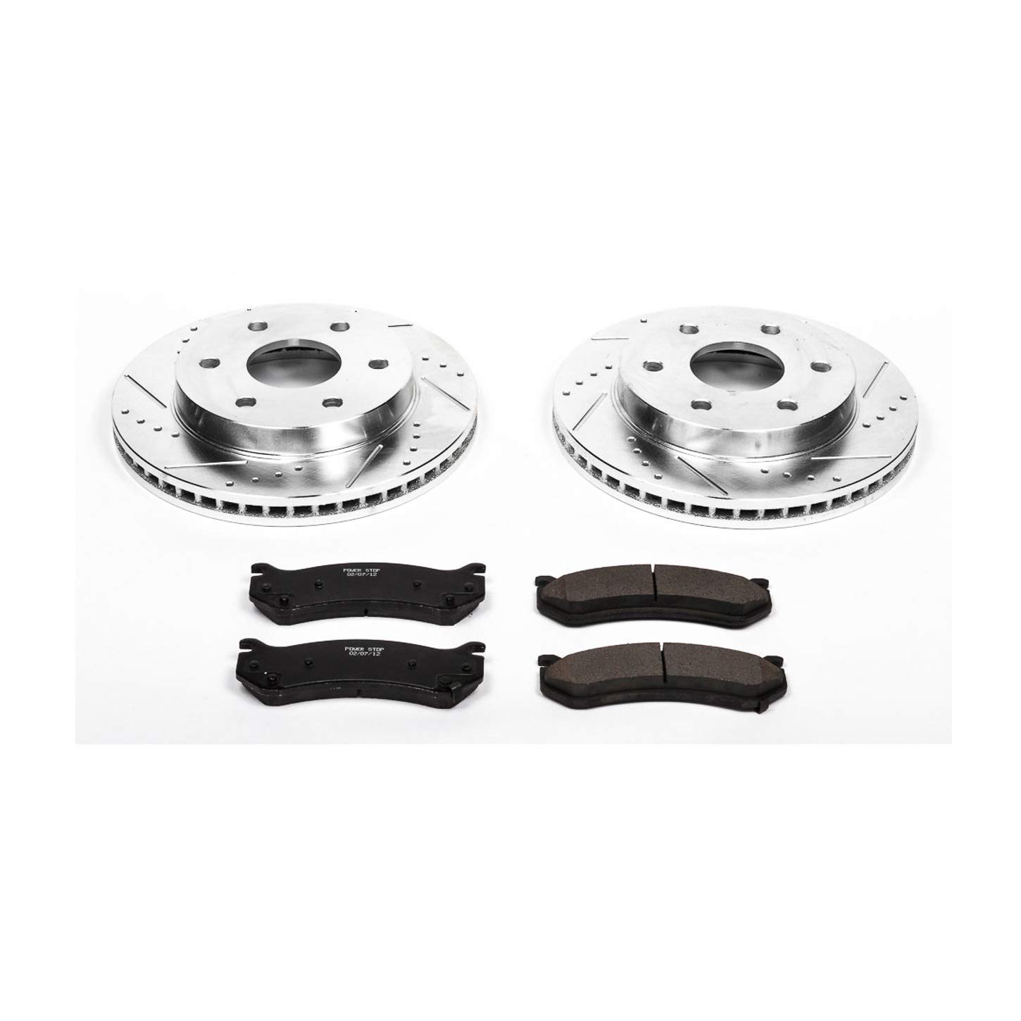 Power Stop K2009 Front Brake Kit with Drilled/Slotted Brake Rotors and Z23 Evolution Ceramic Brake Pads
