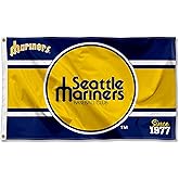 WinCraft Seattle Mariners Retro Vintage Throwback 3x5 Foot Grommet Banner Flag