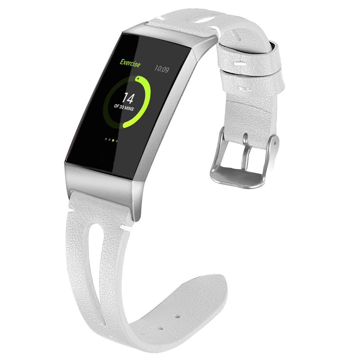 white fitbit watch