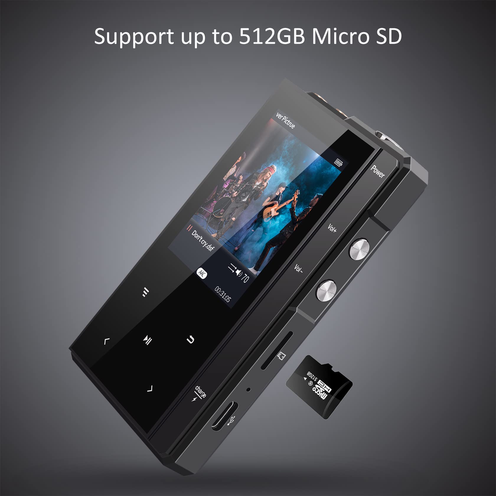 Mua Phinistec 16GB HiFi MP3 Player with Bluetooth, Lossless DSD High