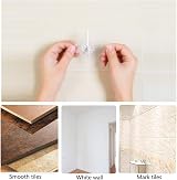 Lamondre 30 Pcs Sticky Hooks Transparent Self Adhesive for Wall Bathroom Kitchen view 4