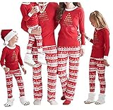 Norbi Parent-Child Family Christmas Elk Clothes Sleepwear Mom Dad Deer Striped Pajamas Set