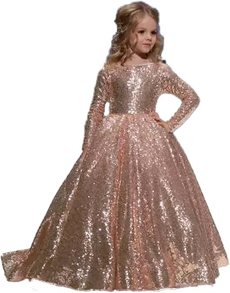 rose gold infant dress