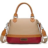 Wrangler Two-tone Doctor Bag Top Handle Satchel Purse Barrel Handbags and Womens Shoulder Bag