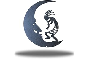 Riverside Designs Kokopelli Metal Wall Art Steel Outdoor Decor (Black, 12")