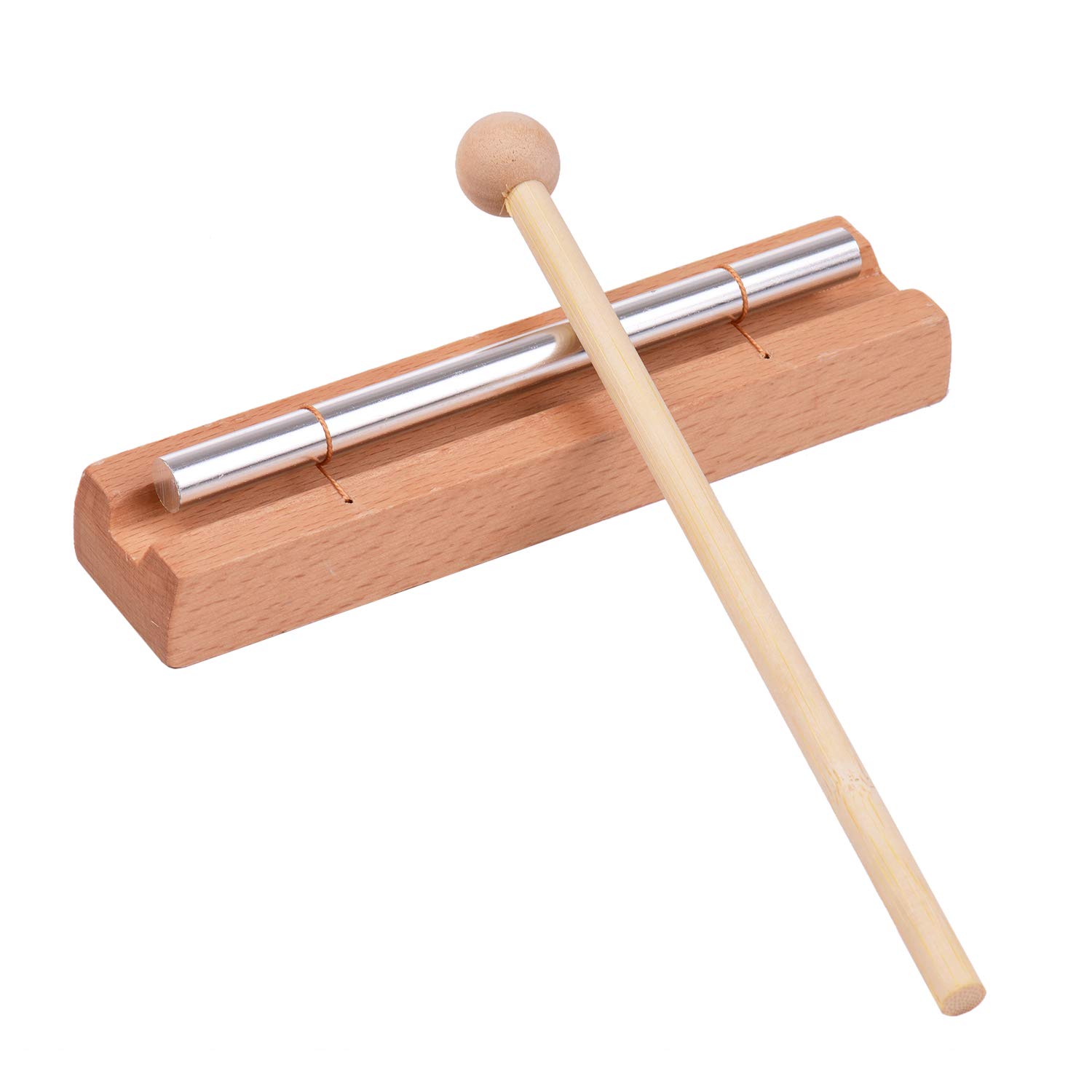 Sunydog Wooden Chimes Instrument,1-Tone Wooden Chimes with Mallet Percussion Instrument for Prayer Yoga Meditation Musical Chime for Children Teachers' Classroom Reminder Bell