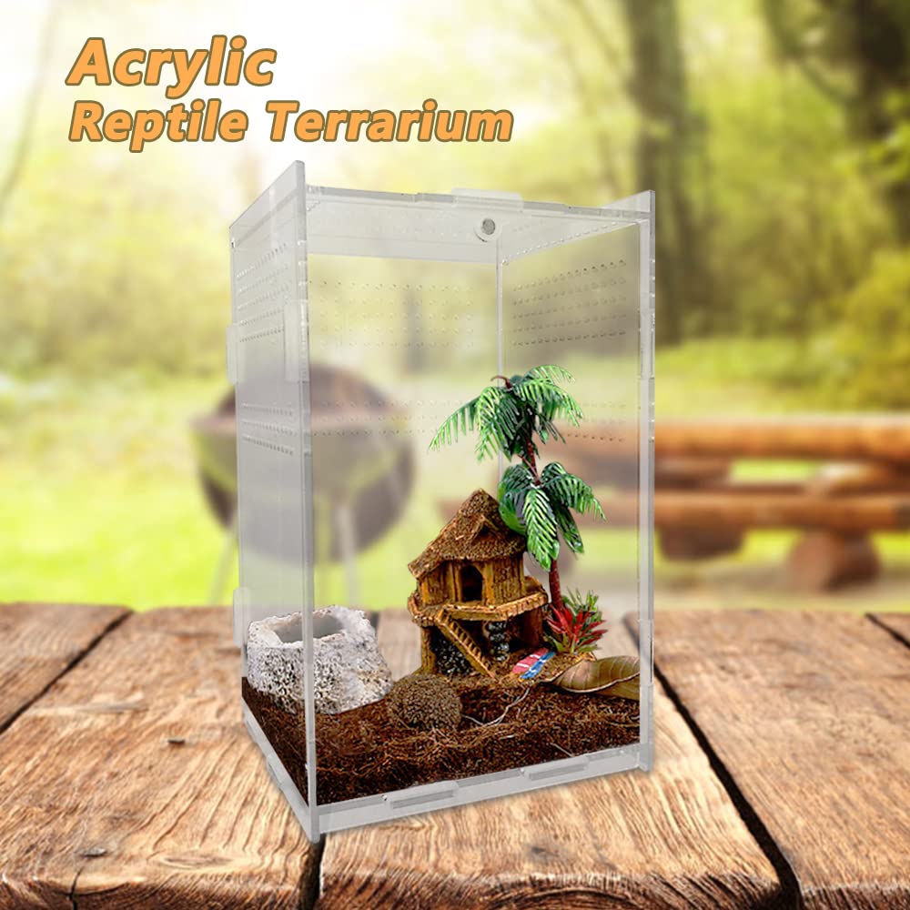 Picture of Mua Acrylic Reptile Terrarium, Transparent Reptile Tank Habitat ...