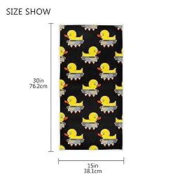 Pfrewn Duck Robot Toy Hand Towels for Bathroom