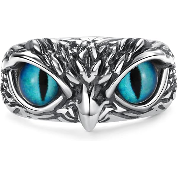 925 Sterling Silver Owl Animal Ring Women Men Fashion
