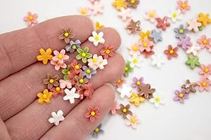 Micro Resin Daisy Blooms, Dollhouse Miniature Polyresin Flowers, Terrarium Fairy Garden Dollhouse, Terrarium, Zen Garden, Fai