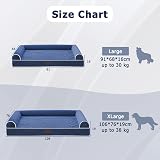 WESTERN HOME Large Orthopedic Dog Bed with Removable Cover Navy view 7