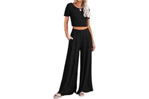 BTFBM Women Summer 2024 Two Piece Casual Outfits Lounge Set Ribbed Knit Bodycon Crop Top Long Pants Tracksuits Sweatsuit