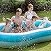 Sable Inflatable Pool, Swimming Family Size Kiddie Blow Up Pool, 103 x 63 x 18 in, Easy Set Up, for Ages 3+