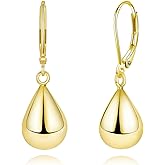 FSLEAD 14K Gold Earring Cross Waterdrop Butterfly Heart Knot Earrings for Women Gold Silver Cross Leverback Drop Gold Silver Teardrop Hoop Dangle Earring White Gold Dangle Drop Earring