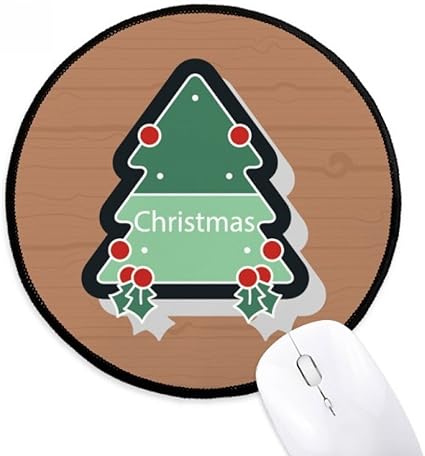 Amazon Co Jp クリスマスカートゥーンアイコン クリスマスツリーマウスパッド デスクトップオフィスラウンドマット コンピュータ用 パソコン 周辺機器