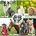 Pet Grooming Glove: Cat, Horse & Dog Deshedding Gloves Soft Rounded Nubs & Adjustable Wrist Strap – Pair Flexible Brush Mitts Shedding, Bathing, Massaging & Hair Removal (Black)