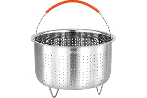 SKINGWA Steamer Basket for Instant Pot, Vegetable Steamer Basket Stainless Steel Steamer Basket Insert for Pots (8qt)