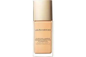 Laura Mercier Flawless Lumière Foundation, 15HR Hydration, Medium to Full Coverage, Breathable Formula, Improves the Look of Dull and Dry Skin, Luminous Finish, Non-Comedogenic, Vitamin C Infused