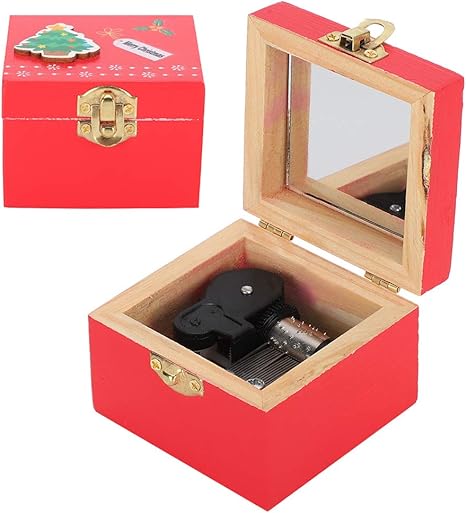 Amazon Co Jp 木製 オルゴール 鏡付き クリスマスプレゼント クリスマスツリーパータン かわいい 雰囲気 癒しグッズ 彼女 子供 ギフト クリスマス 木製 手作り 雑貨 ホーム キッチン
