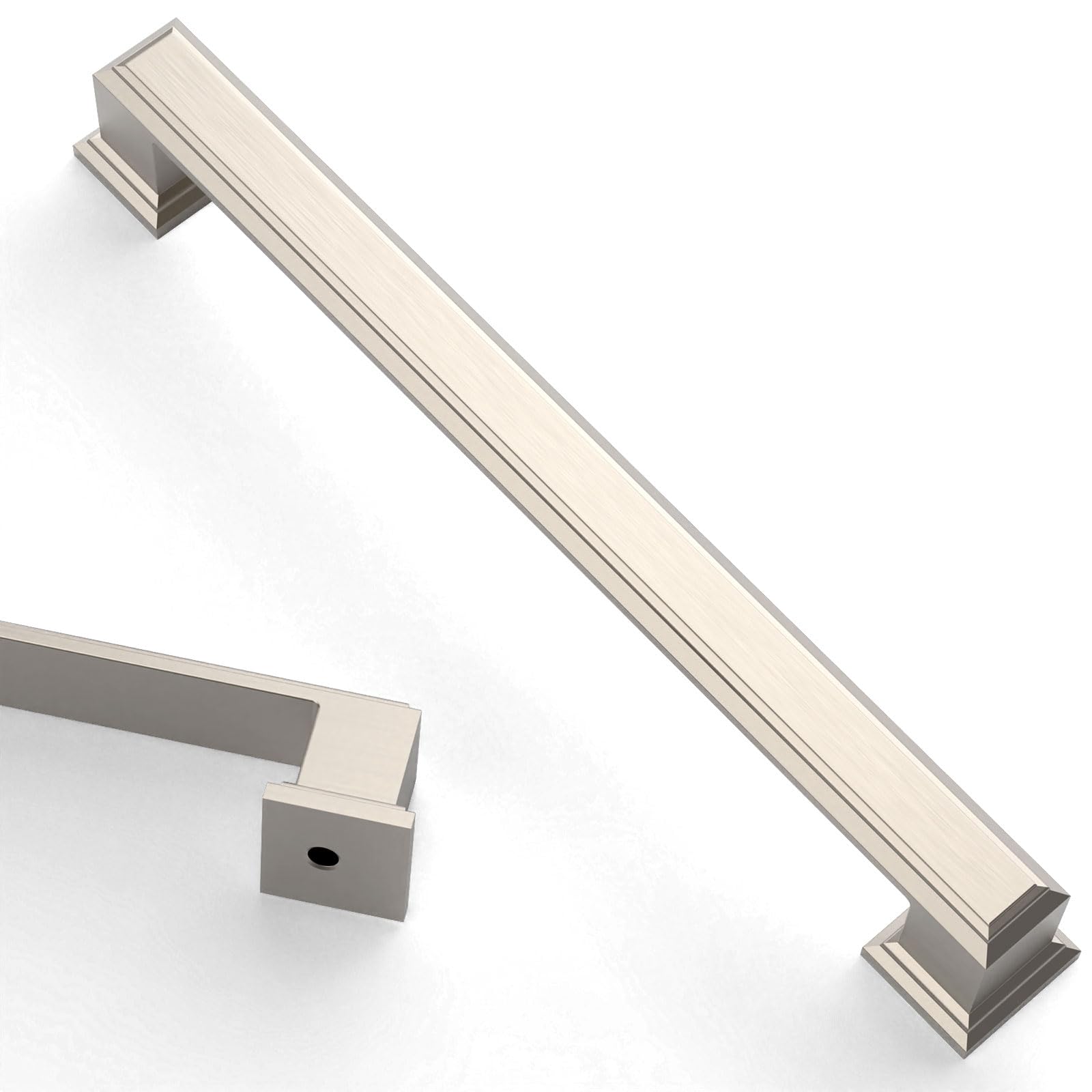 Photo 1 of Asidrama 10 Pack 6.3 Inch(160mm) Brushed Satin Nickel Cabinet pulls Kitchen Cabinet Handles Cabinet Pulls Kitchen Cabinet Hardware for Cupboard Drawer Pulls