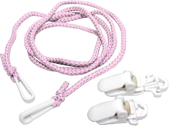 Amazon 手袋ひも 紐 子供 ベビー キッズ ひものみ クリップ付 紛失防止 スノーグローブ ピンクx白 F 手袋 通販