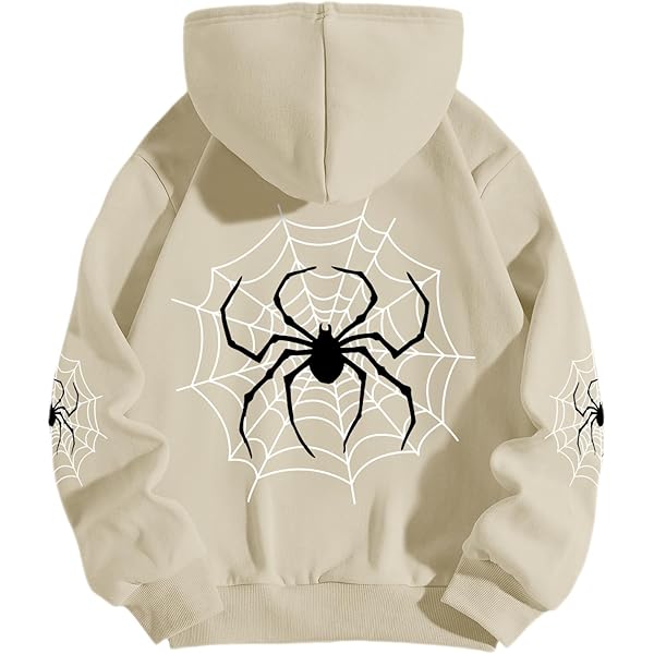 Amazon.com: Kodaruber Women Y2K Spider Web Hoodies Punk