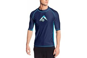 Kanu Surf Men's Mercury Rashguard UPF 50+ Sun Protection Swim Shirts Rash Guard