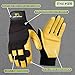 Wells Lamont Men's Deerskin Leather Palm Hybrid Work Gloves, X-Large (3210XL), Black