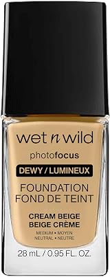 Wet n Wild Photo Focus Dewy Foundation Hydrating Liquid Foundation Cream Beige