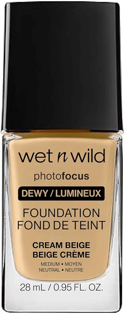 Wet n Wild Photo Focus Dewy Foundation Hydrating Liquid Foundation Cream Beige