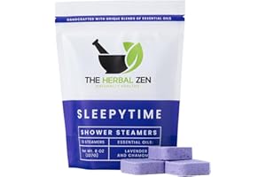 THE HERBAL ZEN Lavender Shower Steamers Aromatherapy with Essential Oils, Made in The USA Shower Bombs, Shower Bomb Aromatherapy, Relaxing Gifts for Women, Spa Day Gifts, Birthday Gifts for Women and Men