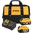 Dewalt 20V MAX Lithium-Ion 6.0Ah and 4.0Ah Battery, Charger Starter Kit and Carrying Bag