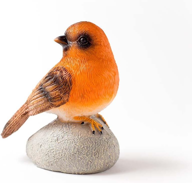 dill and mint Robin on a stone ornament, ideal for inside or outside use. Weatherproof design
