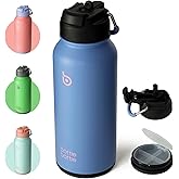 BOTTLE BOTTLE 32oz Insulated Water Bottle Stainless Steel Sport Water Bottle with Straw Dual-use Lid Design for Gym with Pill Box