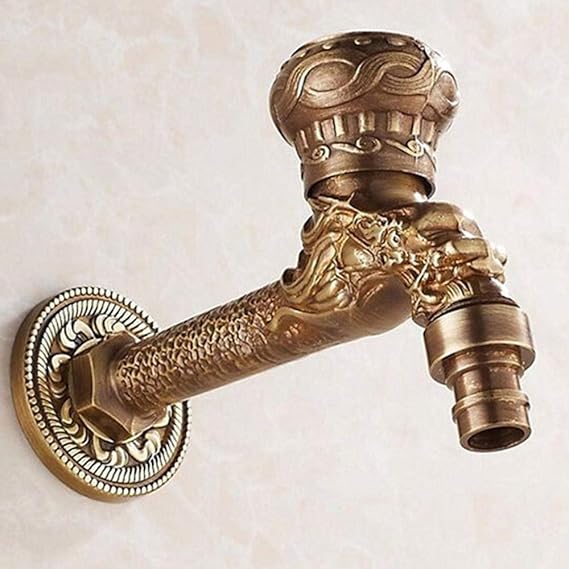 QPALB Nostálgica Grifos Cocina Fregadero Cobre Plateado 1/2 Pulgada