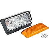 Lumitronics 12V LED Exterior Outdoor Porch Light with On/Off Switch, Removable Clear & Amber Lenses Perfect Outside Replaceme