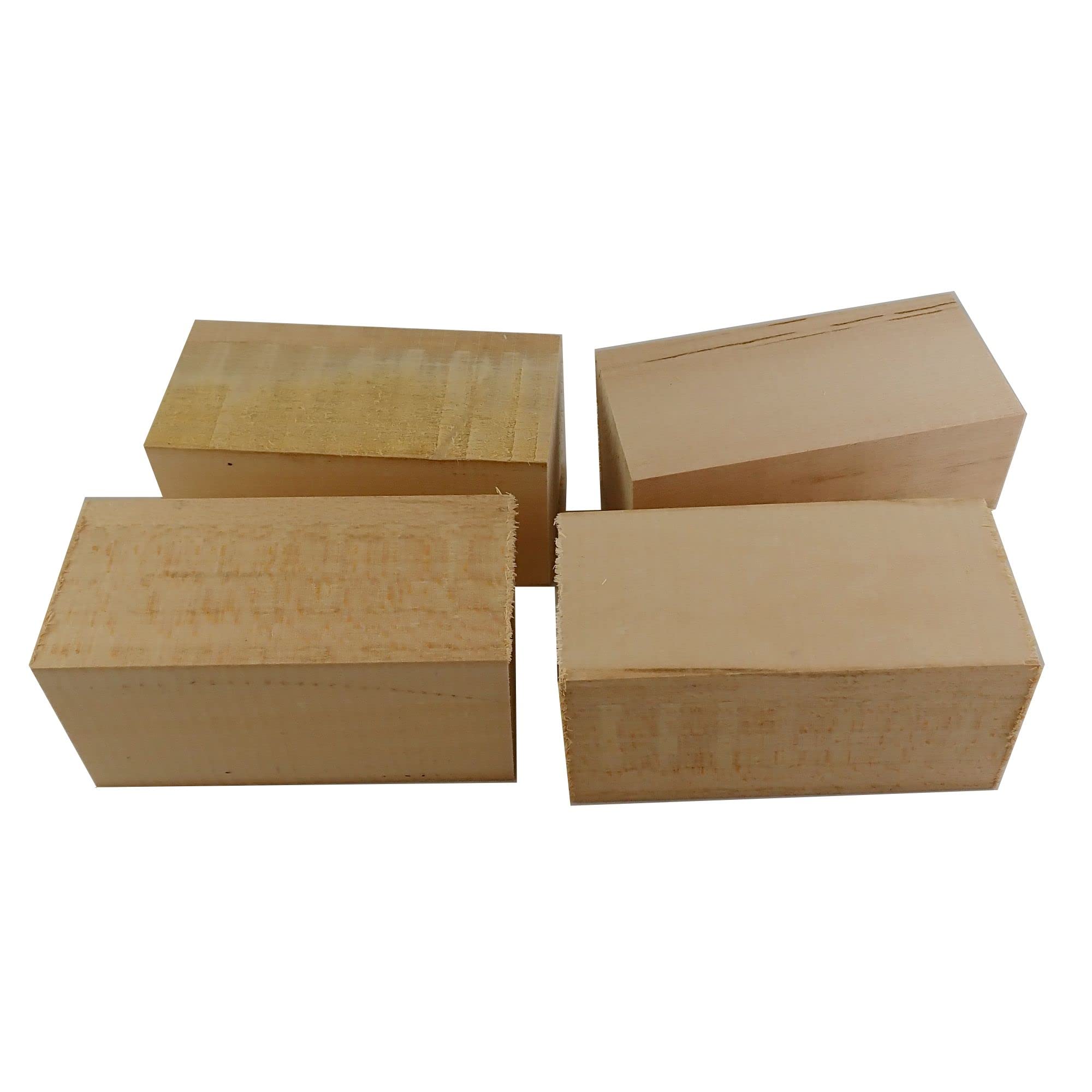 Basswood Carving Blocks - 100x50x50mm (Set of 4)