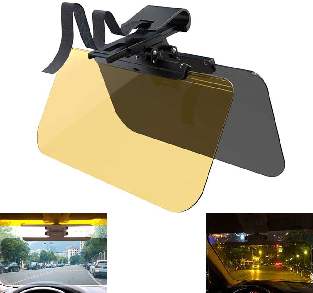 WANGZI Visera de Coche, Día Noche Anti reflejante Extensor de Visera