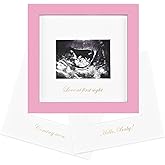 KINLINK Baby Sonogram Picture Frame, Love at First Sight Ultrasound Picture Frame, Pregnancy Gifts for Expecting Mom&Dad, Gender Reveal Party, Baby Keepsake Announcement Light Pink