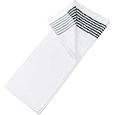 PATIKIL Large Caddy Towel 22" x 44", 1 Pcs Caddie Style Golf Towels Cotton Camping Towels for Golf Bags Golfers Tour Player Club, White-Green