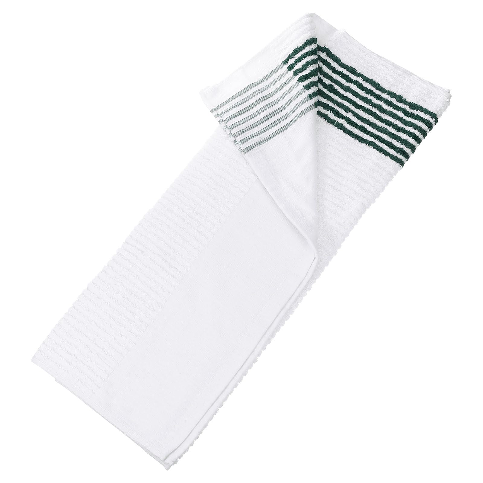 PATIKIL Large Caddy Towel 22" x 44", 1 Pcs Caddie Style Golf Towels Cotton Camping Towels for Golf Bags Golfers Tour Player Club, White-Green