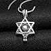 MYAROMA FINDINGS Star of David Locket with Black Pearl Pendant Necklace
