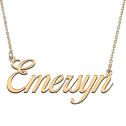 HUAN XUN Customized Custom Simple Any Name Necklace
