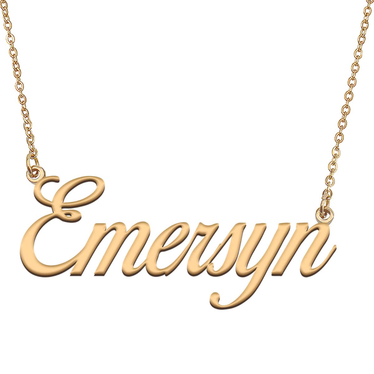 HUAN XUN Customized Custom Simple Any Name Necklace