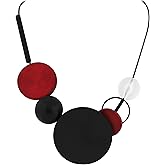 MINACHI Ladies Fashion Necklaces, Irregular Round Pendants, Sweater Chains, Clavicle Necklaces for Women