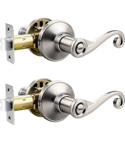 Delaney Callan Lexington Entry Door Lock - Satin Nickel Reversible Lever Handle